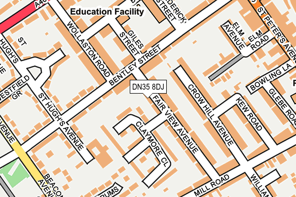 DN35 8DJ map - OS OpenMap – Local (Ordnance Survey)