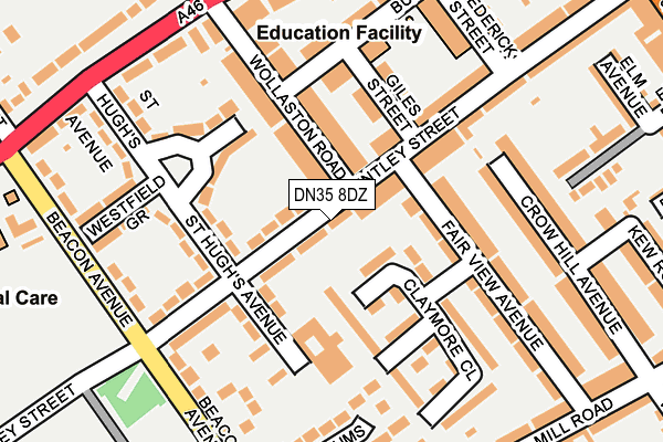 DN35 8DZ map - OS OpenMap – Local (Ordnance Survey)