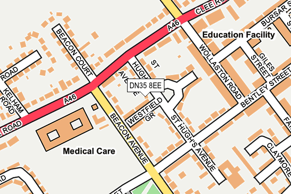 DN35 8EE map - OS OpenMap – Local (Ordnance Survey)