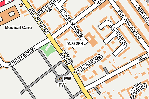 DN35 8EH map - OS OpenMap – Local (Ordnance Survey)