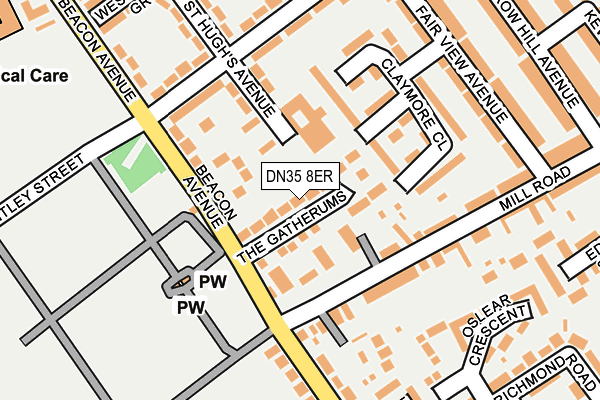 DN35 8ER map - OS OpenMap – Local (Ordnance Survey)