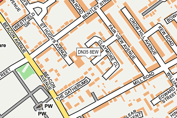 DN35 8EW map - OS OpenMap – Local (Ordnance Survey)