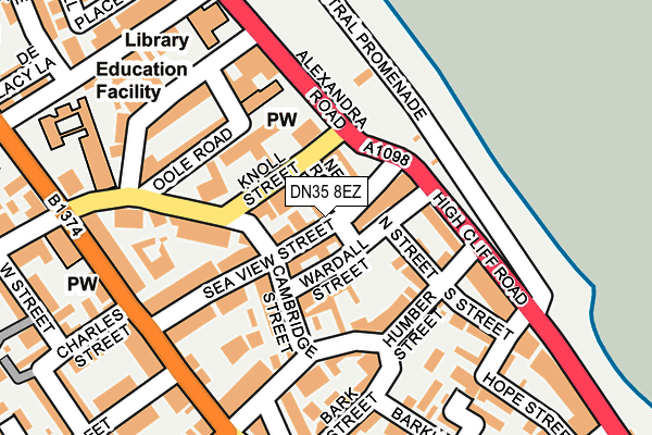DN35 8EZ map - OS OpenMap – Local (Ordnance Survey)