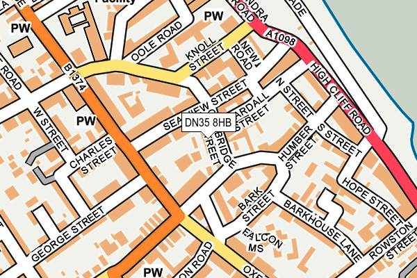 DN35 8HB map - OS OpenMap – Local (Ordnance Survey)