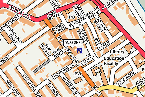 DN35 8HF map - OS OpenMap – Local (Ordnance Survey)