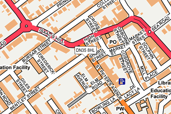 DN35 8HL map - OS OpenMap – Local (Ordnance Survey)