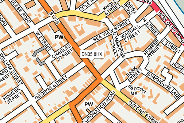 DN35 8HX map - OS OpenMap – Local (Ordnance Survey)