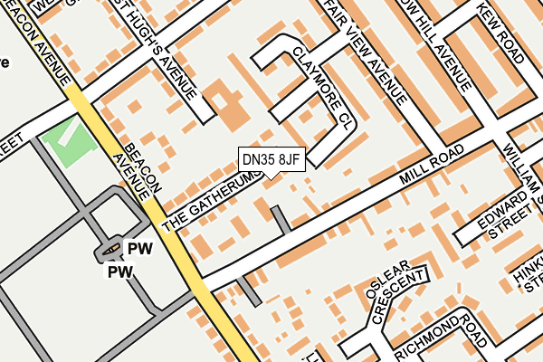 DN35 8JF map - OS OpenMap – Local (Ordnance Survey)