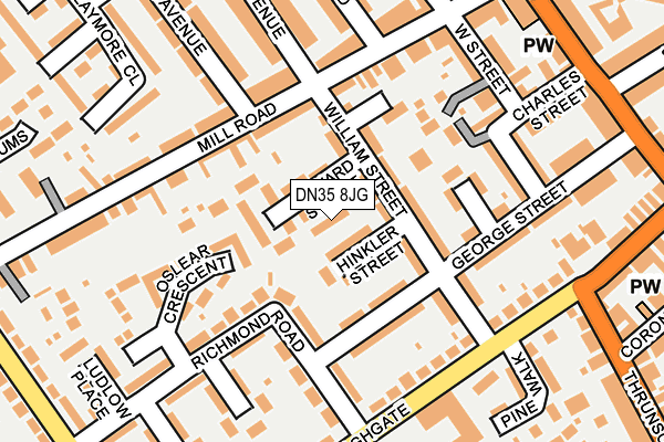 DN35 8JG map - OS OpenMap – Local (Ordnance Survey)