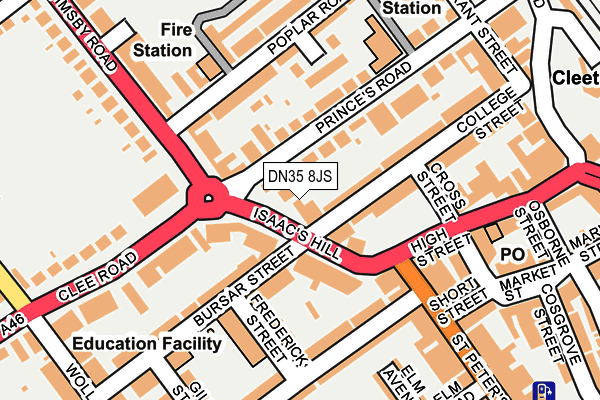 DN35 8JS map - OS OpenMap – Local (Ordnance Survey)
