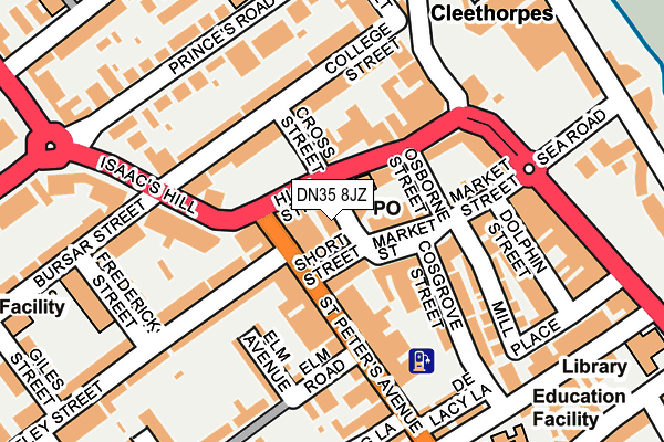 DN35 8JZ map - OS OpenMap – Local (Ordnance Survey)