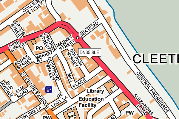 DN35 8LE map - OS OpenMap – Local (Ordnance Survey)