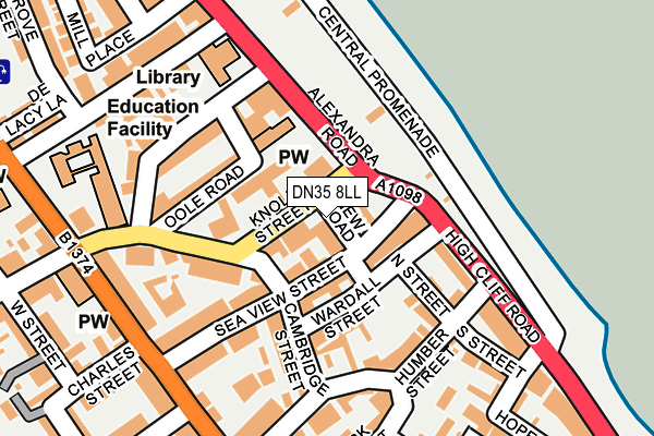 DN35 8LL map - OS OpenMap – Local (Ordnance Survey)