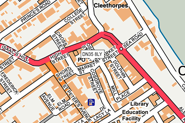 Map of MARKET TAVERN CLEE LIMITED at local scale