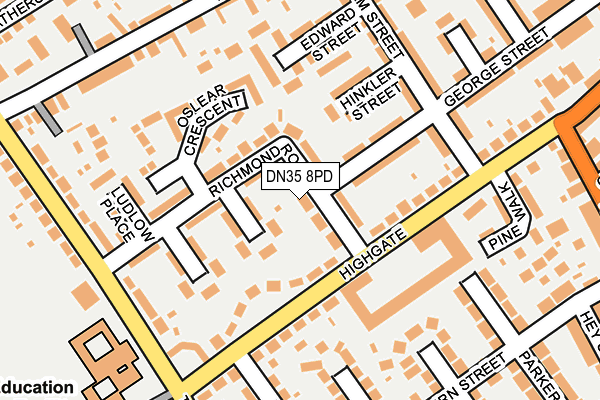 DN35 8PD map - OS OpenMap – Local (Ordnance Survey)