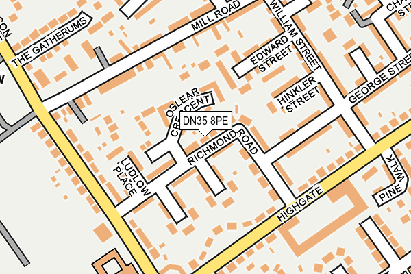 DN35 8PE map - OS OpenMap – Local (Ordnance Survey)