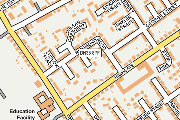 DN35 8PF map - OS OpenMap – Local (Ordnance Survey)