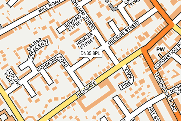 DN35 8PL map - OS OpenMap – Local (Ordnance Survey)