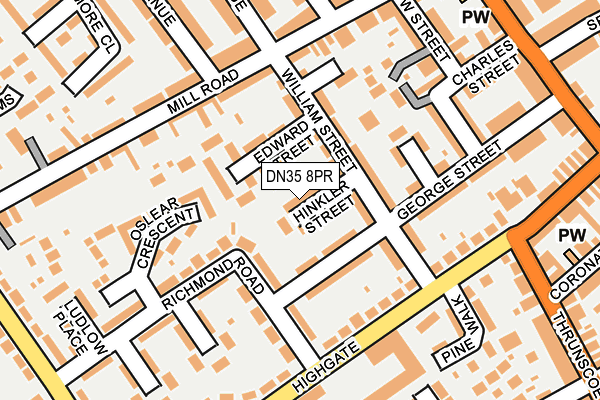 DN35 8PR map - OS OpenMap – Local (Ordnance Survey)