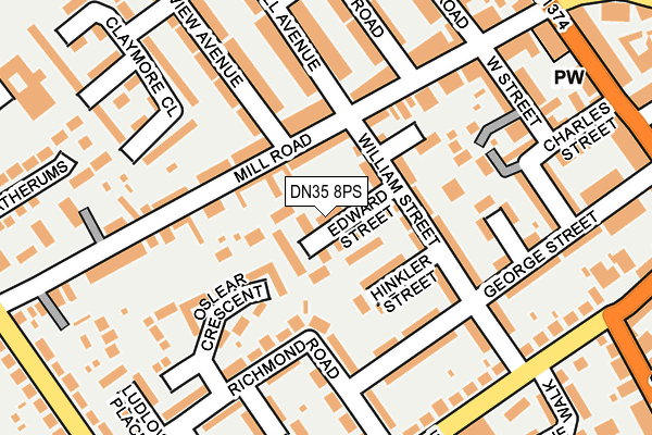 DN35 8PS map - OS OpenMap – Local (Ordnance Survey)