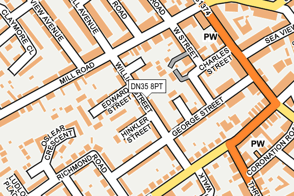 DN35 8PT map - OS OpenMap – Local (Ordnance Survey)