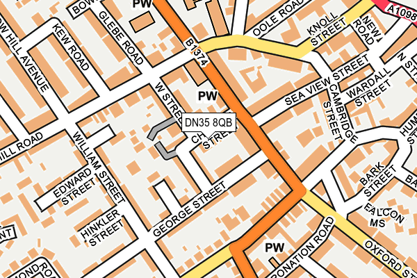 DN35 8QB map - OS OpenMap – Local (Ordnance Survey)