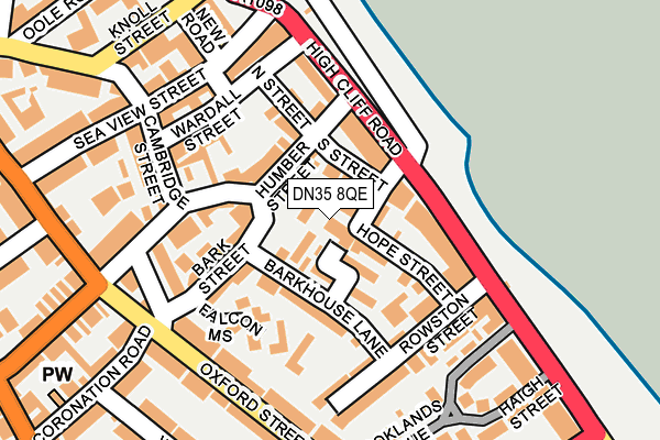 DN35 8QE map - OS OpenMap – Local (Ordnance Survey)