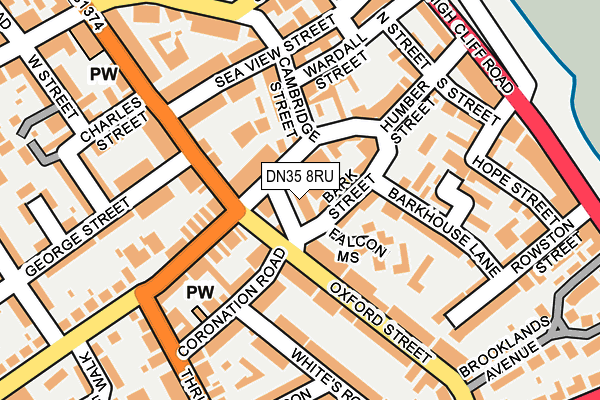 DN35 8RU map - OS OpenMap – Local (Ordnance Survey)