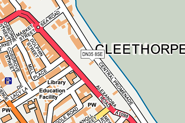 DN35 8SE map - OS OpenMap – Local (Ordnance Survey)