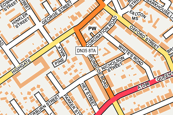 DN35 8TA map - OS OpenMap – Local (Ordnance Survey)