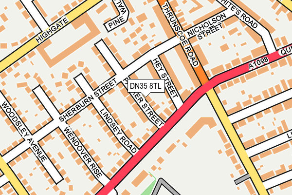 DN35 8TL map - OS OpenMap – Local (Ordnance Survey)