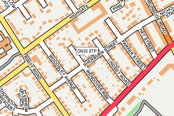 DN35 8TP map - OS OpenMap – Local (Ordnance Survey)