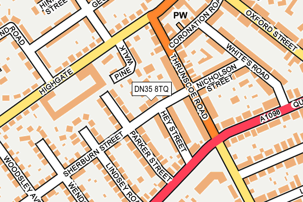 DN35 8TQ map - OS OpenMap – Local (Ordnance Survey)