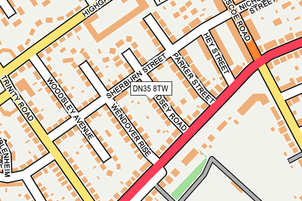 DN35 8TW map - OS OpenMap – Local (Ordnance Survey)