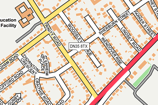 DN35 8TX map - OS OpenMap – Local (Ordnance Survey)