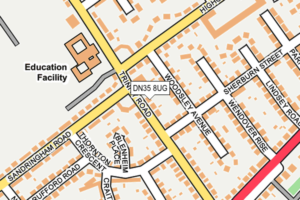 DN35 8UG map - OS OpenMap – Local (Ordnance Survey)