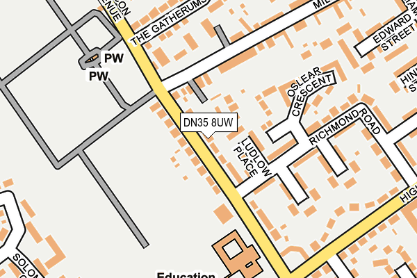 DN35 8UW map - OS OpenMap – Local (Ordnance Survey)