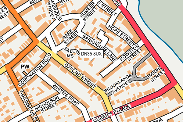 DN35 8UX map - OS OpenMap – Local (Ordnance Survey)