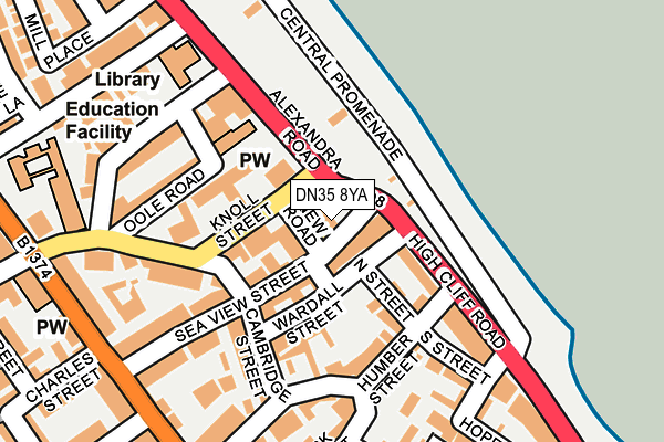 DN35 8YA map - OS OpenMap – Local (Ordnance Survey)