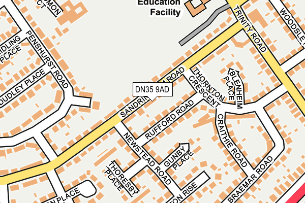 DN35 9AD map - OS OpenMap – Local (Ordnance Survey)