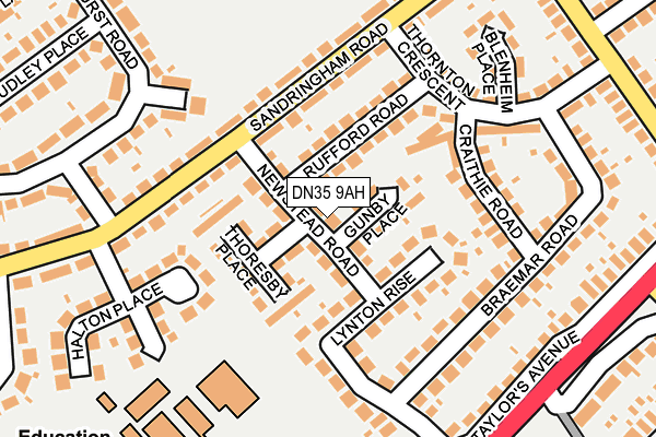 DN35 9AH map - OS OpenMap – Local (Ordnance Survey)