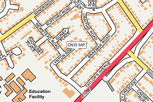 DN35 9AP map - OS OpenMap – Local (Ordnance Survey)
