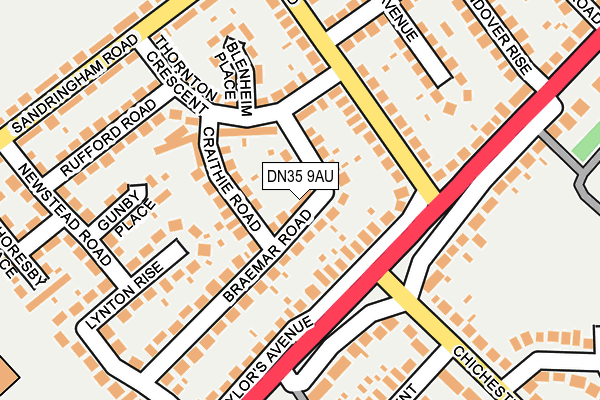DN35 9AU map - OS OpenMap – Local (Ordnance Survey)