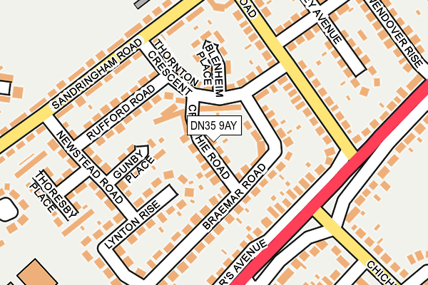 DN35 9AY map - OS OpenMap – Local (Ordnance Survey)