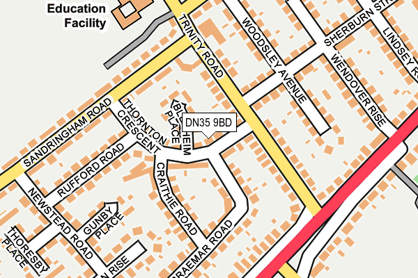 DN35 9BD map - OS OpenMap – Local (Ordnance Survey)