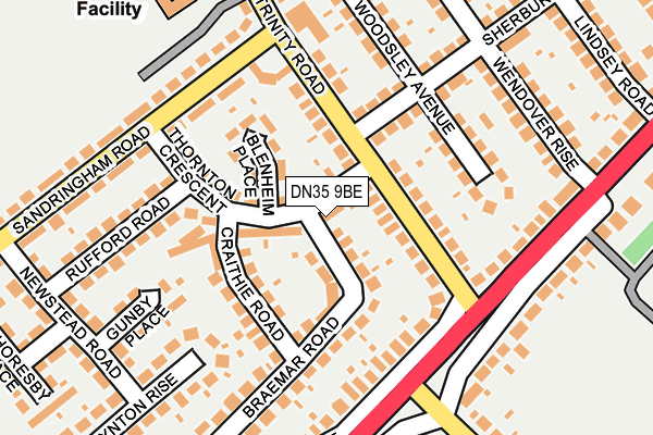 DN35 9BE map - OS OpenMap – Local (Ordnance Survey)