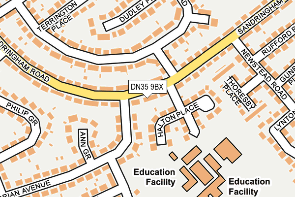 DN35 9BX map - OS OpenMap – Local (Ordnance Survey)