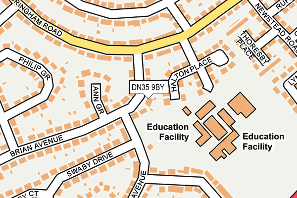 DN35 9BY map - OS OpenMap – Local (Ordnance Survey)