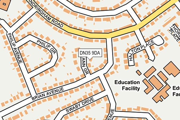 DN35 9DA map - OS OpenMap – Local (Ordnance Survey)