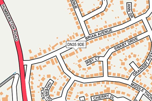DN35 9DE map - OS OpenMap – Local (Ordnance Survey)